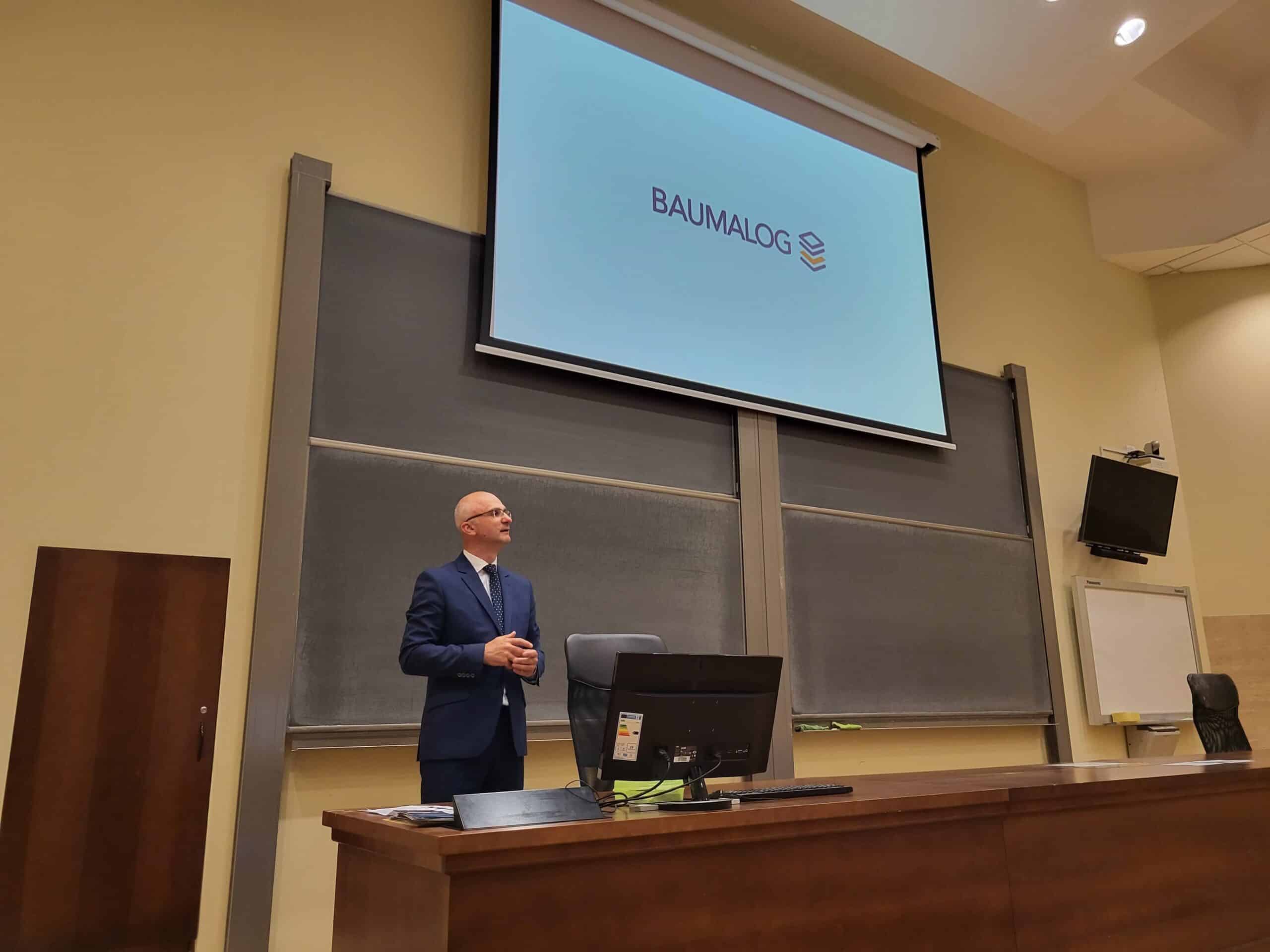 CEO Baumalog Marcin Kozłowski on the lecture
