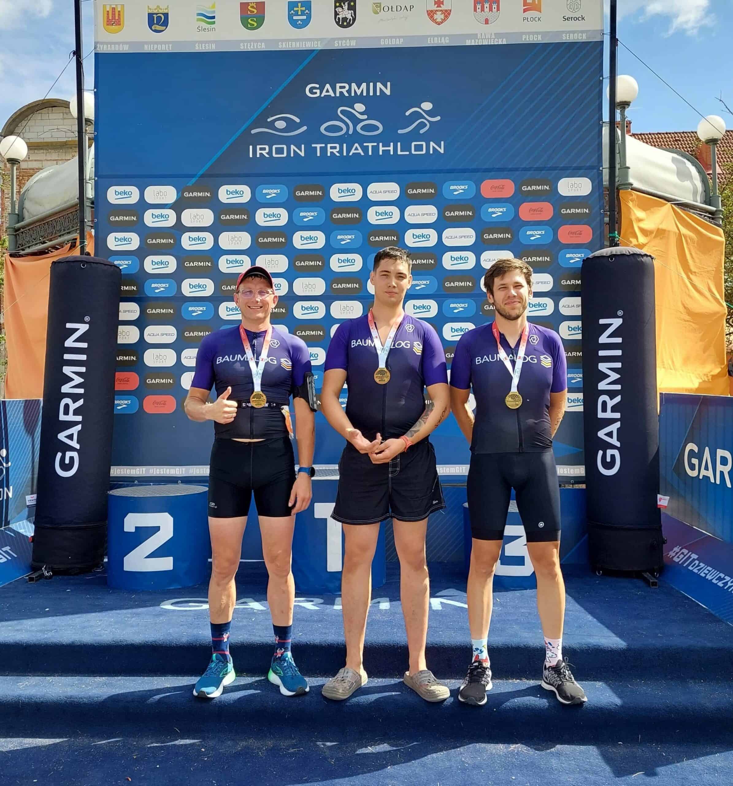 Baumalog on the podium in Garmin Iron Triathlon